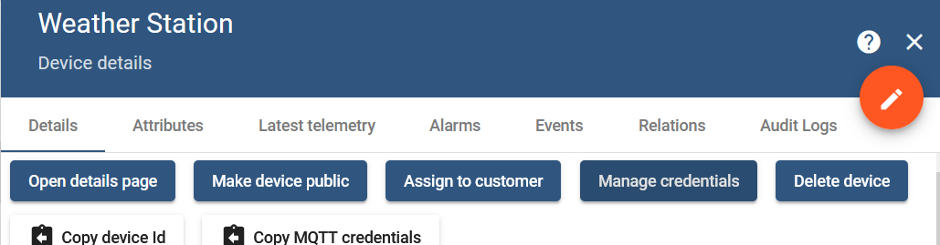 Device credentials